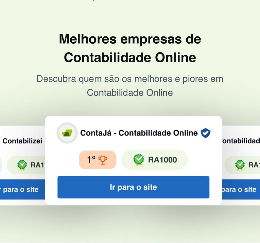 Melhor contabilidade do Contajá