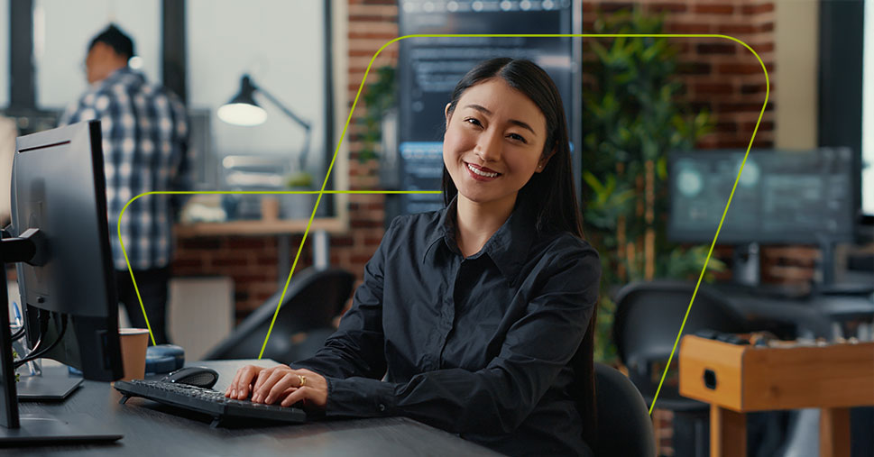 imagem de pessoa sorrindo