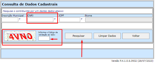 imagem de consulta a inscricao municipal