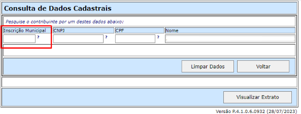 imagem de consulta a inscricao municipal
