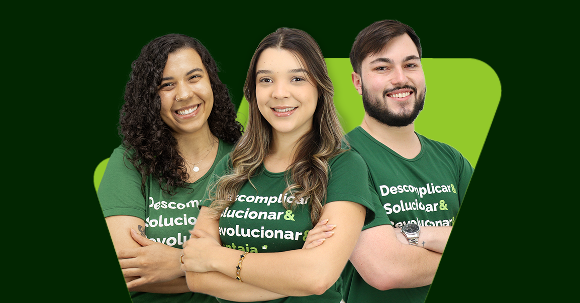 imagem de três colaboradores da Contajá