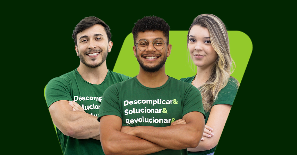 imagem de três colaboradores da contajá