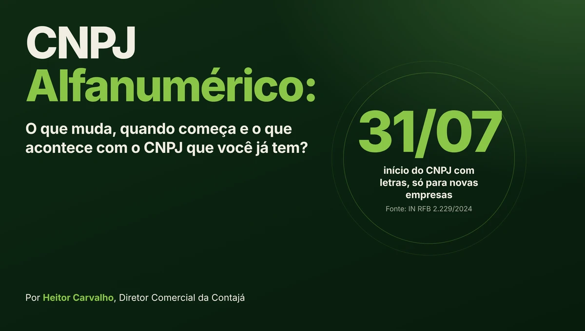 Capa do artigo CNPJ alfanumérico: o que muda e quando começa