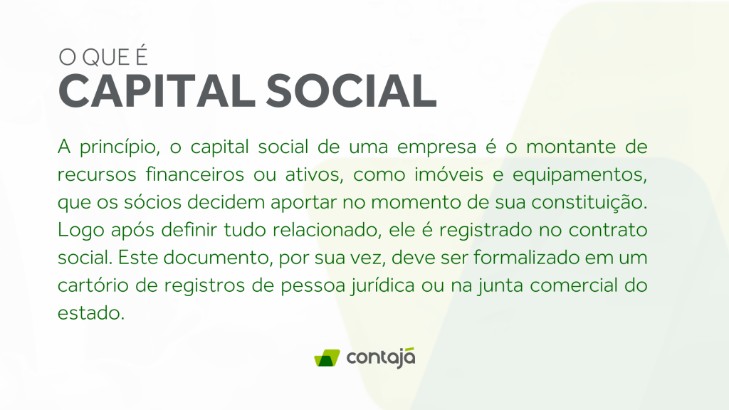 Definição do que é o termo capital social;