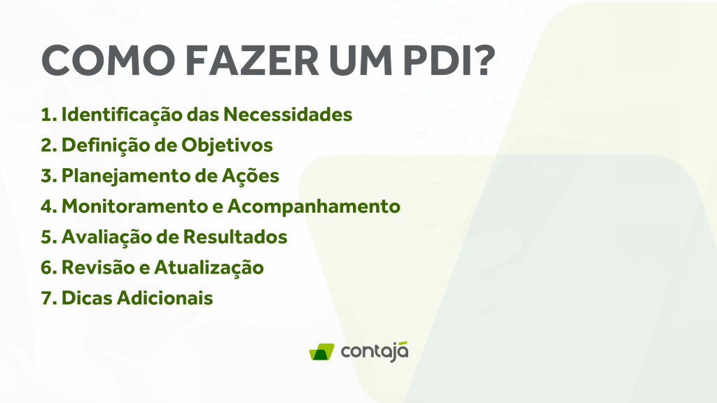 Como fazer um PDI? Tutorial passo a passo.